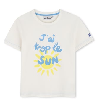 T-shirt manches courtes - Kids Around - Ivoire pastel