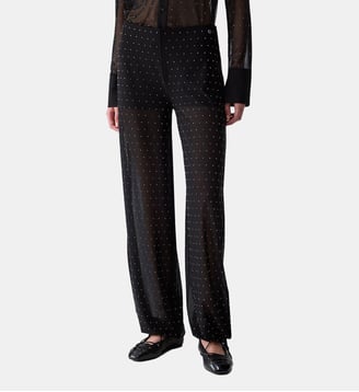 Pantalon en tulle avec broderies bijoux - Liu Jo - Noir