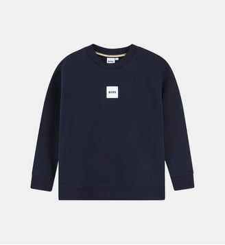 Sweat en molleton - BOSS Kidswear - Bleu cargo