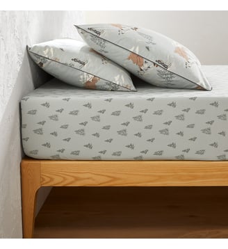 Drap-housse percale de coton bonnet 30 cm La Redoute Interieurs