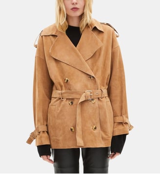 Blouson en cuir - The Kooples - Beige
