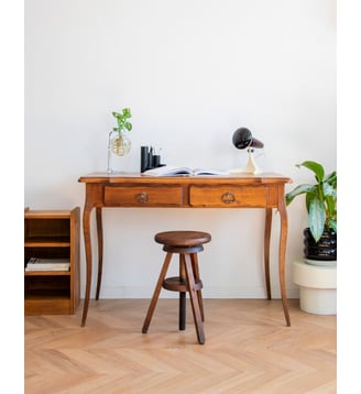 Bureau en bois foncé Edouard N°674- Produit chiné - Debongout - Bois foncé