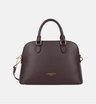 Sac demi lune Sierra Jia en cuir - Lancaster - Marron foncé