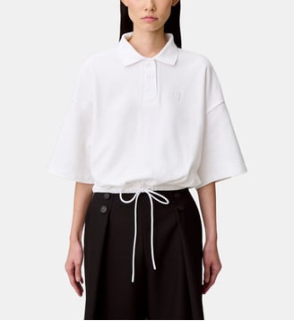 T-shirt coton col polo - Claudie Pierlot - Écru