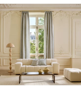 Rideau À Galon Fronceur Tamisant Jacquard de rayures Madura