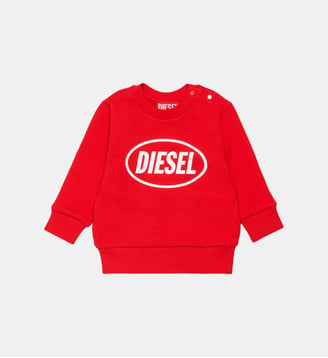 Sweat-shirt à col rond avec logo - Diesel Kids - Rouge