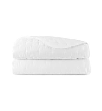 Couvre lit en satin - Yves Delorme - Blanc