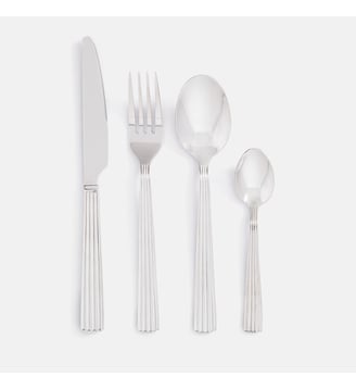 Ménagère 24 couverts manches striés, en inox - La Redoute Interieurs - Inox