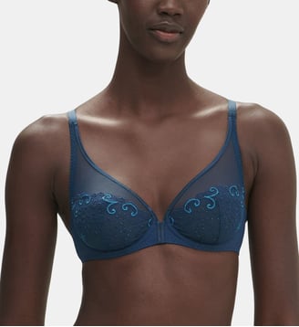 Soutien-gorge avec armatures Delice à broderies - Simone Pérèle - Bleu foncé