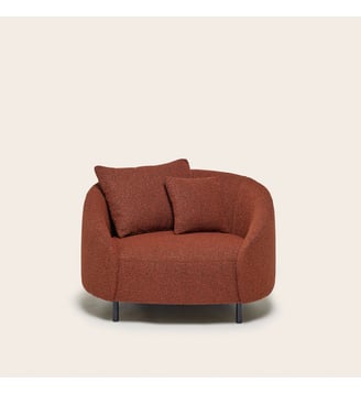 Fauteuil  Revêtement bouclette à l'aspect laineux - Madura - Orange