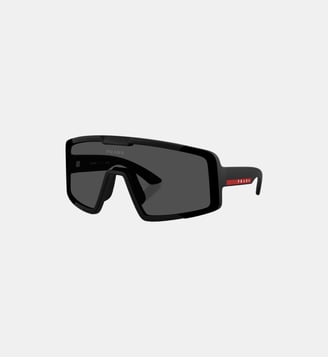 Lunettes de soleil Irrégulier PS B07S - Prada Linea Rossa - Noir mat