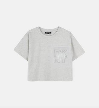 T-shirt ample - DKNY - Gris clair chiné