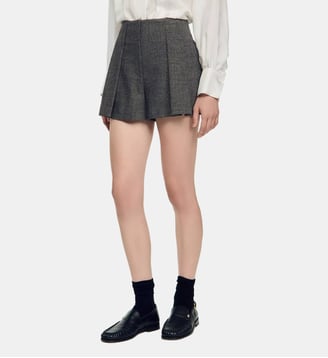 Short en laine motif pied-de-poule Sandro