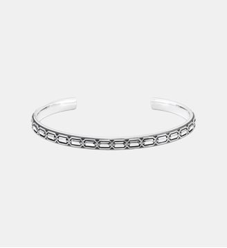 Mince Bracelet rigide écailles de crocodile, argent noirci - Thomas Sabo - Argent