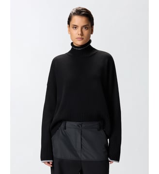 Pull à col roulé en maille - Pinko - Limousine noire