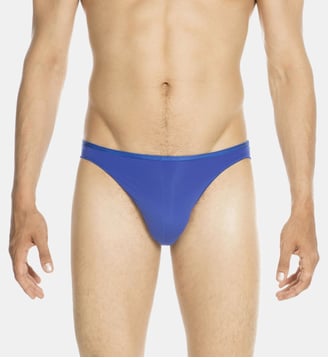 Micro slip Plumes - Hom - Bleu denim