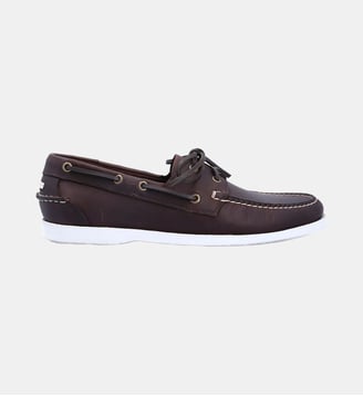 Bateau chaussures bateaux newport - cuir lisse - Fairmount - Marron