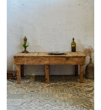 Table basse en bois Léonie N°1026- Produit chiné - Debongout - Bois clair