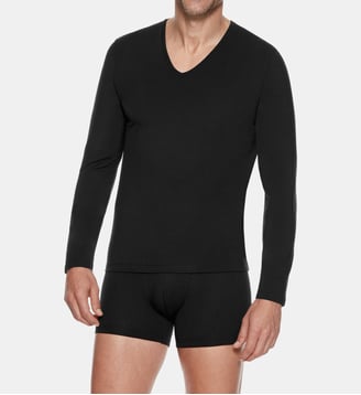 T-shirt manches longues en Laine Lyocell - Impetus - Noir profond