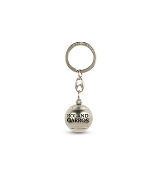 Porte clés balle de tennis en métal  - gris - Roland-Garros - Gris