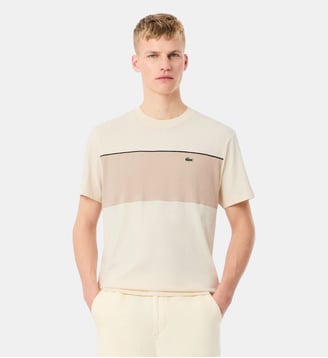 T-shirt color-block coton - Lacoste - Beige
