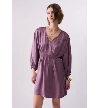 Robe courte en satin jacquard - Liu Jo - Lilas