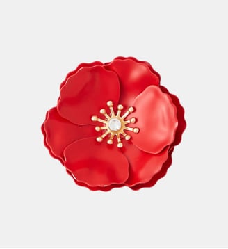 Broche fleur rouge - Balaboosté - Rouge