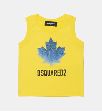 T-shirt sans manches avec logo - Dsquared2 - Jaune vif