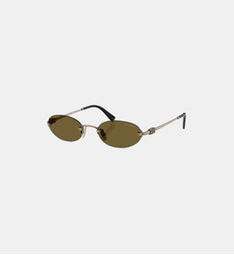 Lunettes de soleil Ovale MU A54S - Miu Miu - Or