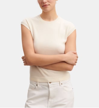 Pull sans manches en cachemire - Bompard - Naturel