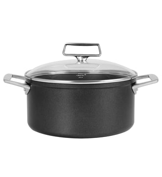 Faitout antiadhésif en aluminium Ø24 cm avec couvercle - Cristel - Transparent