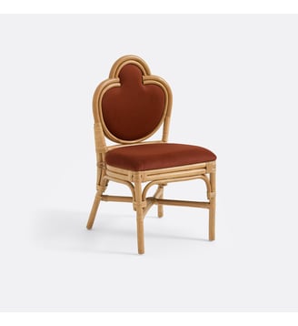 Chaise en rotin et tissu - La Redoute Interieurs - Naturel