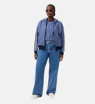 Jean wide fit en denim - Lacoste - Bleu chiné