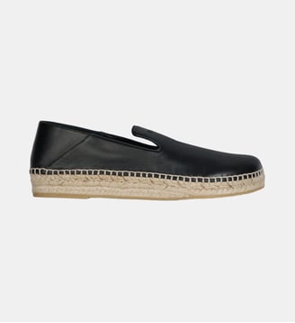 Espadrilles en cuir lisse - Balmain - Noir