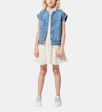 Robe imprimée sans manche - Zadig&Voltaire Kids - Crème