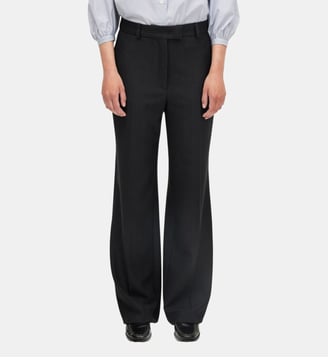 Pantalon large à fines rayures - CHAYE - Pablo - Noir