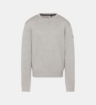 Pull léger col rond - Schott - Gris chine