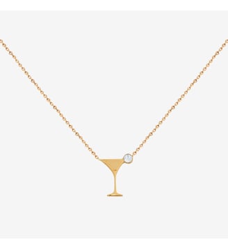Collier doré émeraude cosmopolitan - PARTY Caroline Najman