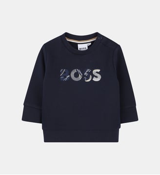 Pull col rond - BOSS Kidswear - Bleu cargo