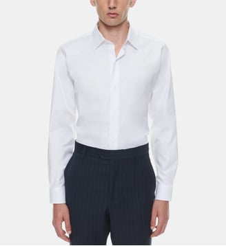 Chemise droite en popeline de coton - Fursac - Blanc