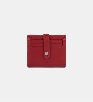Porte-cartes Paris en cuir de vachette - Lancaster - Rouge carmin