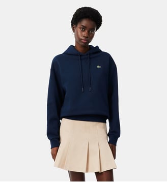 Sweatshirt à capuche oversize molleton - Lacoste - Bleu marine
