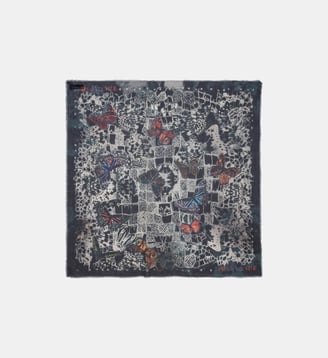Foulard Kerry Butterfly Lace 135 - Zadig&Voltaire - Bleu ink
