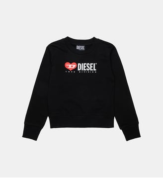 Sweat-shirt à col rond avec logo - Diesel Kids - Noir