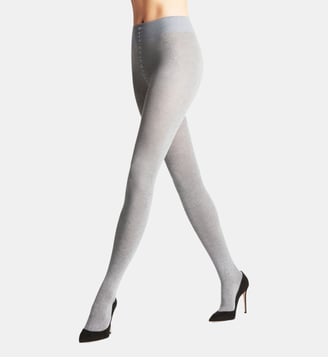 Collant Family Coton Opaque - Falke - Mélange de gris