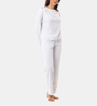Ensemble homewear en velours RELAX 222 - Lingerie Le Chat - Gris