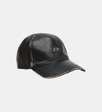 Casquette de baseball en simili cuir - Diesel - Noir