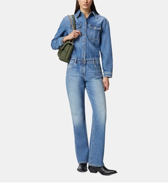 Combinaison en denim longue avec poches - Pinko - Multicolore