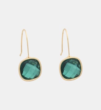 Boucles d'oreilles pierre verte facettée - Balaboosté - Vert