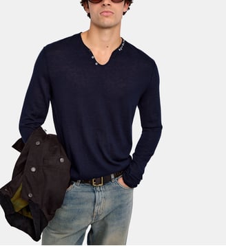 Pull Monastir 100% Cachemire - Zadig&Voltaire - Bleu encre